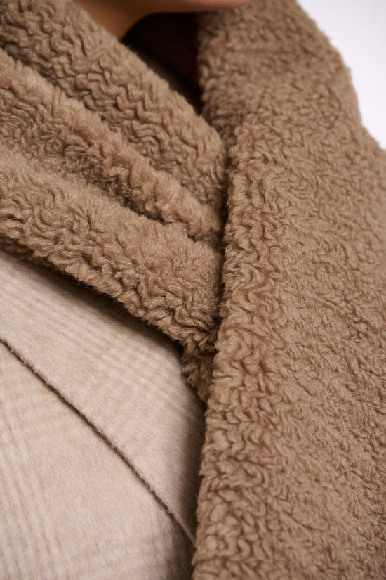 Rino & Pelle Scarves Asho Teddy Scarf in Toffee