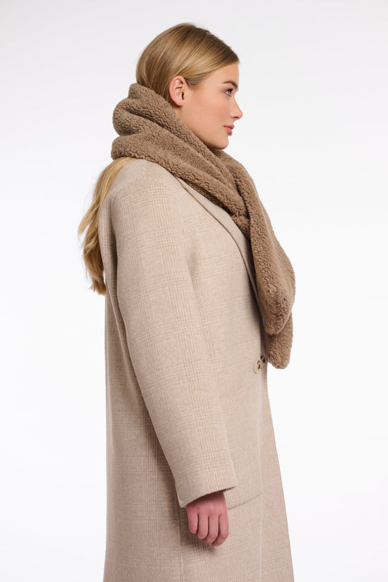 Rino & Pelle Scarves Asho Teddy Scarf in Toffee