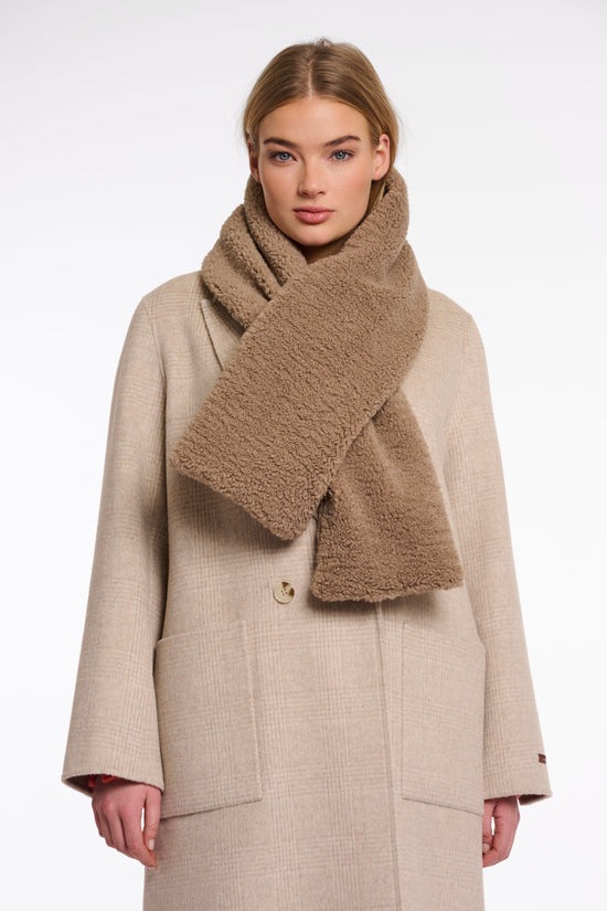 Rino & Pelle Scarves Asho Teddy Scarf in Toffee