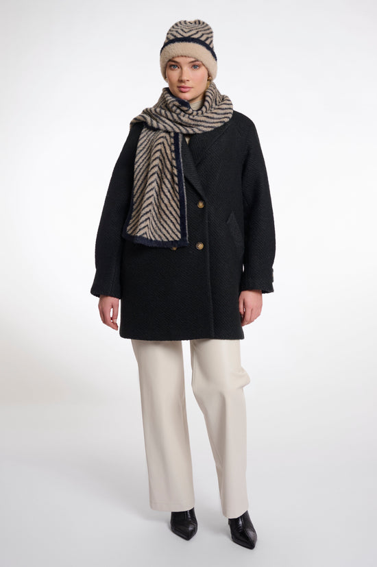 Rino & Pelle Scarves Neeltje Scarf in Oat Black