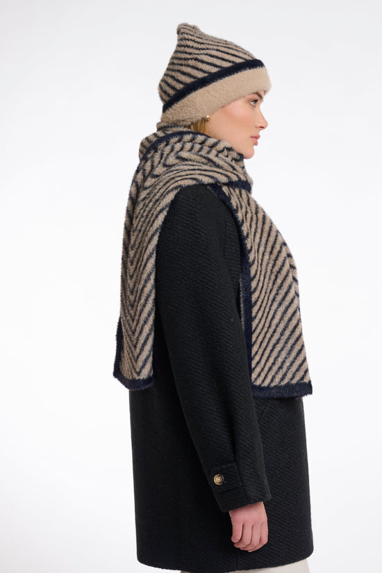Rino & Pelle Scarves Neeltje Scarf in Oat Black