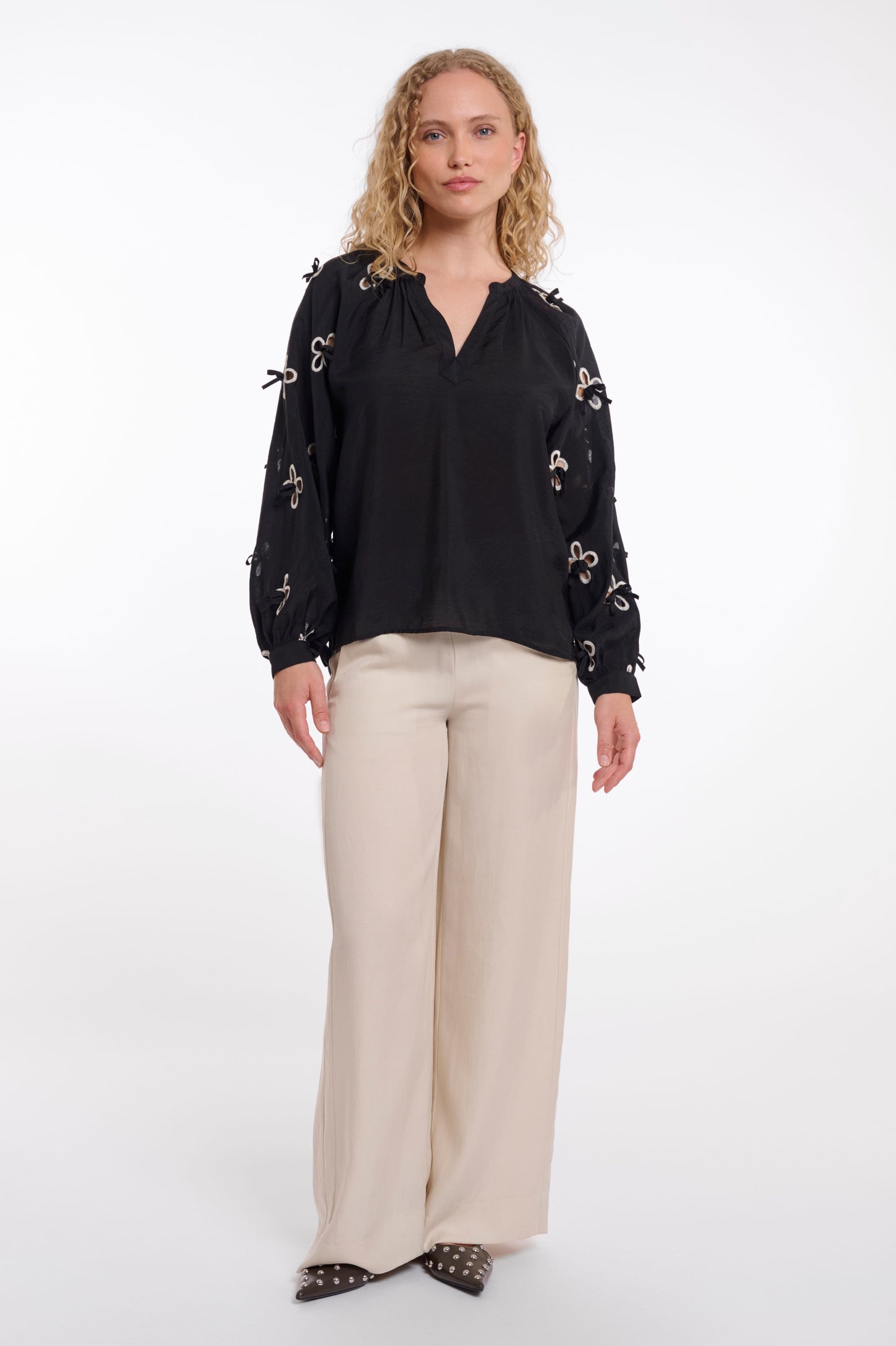 Rino & Pelle Tops Ginger Top in Black