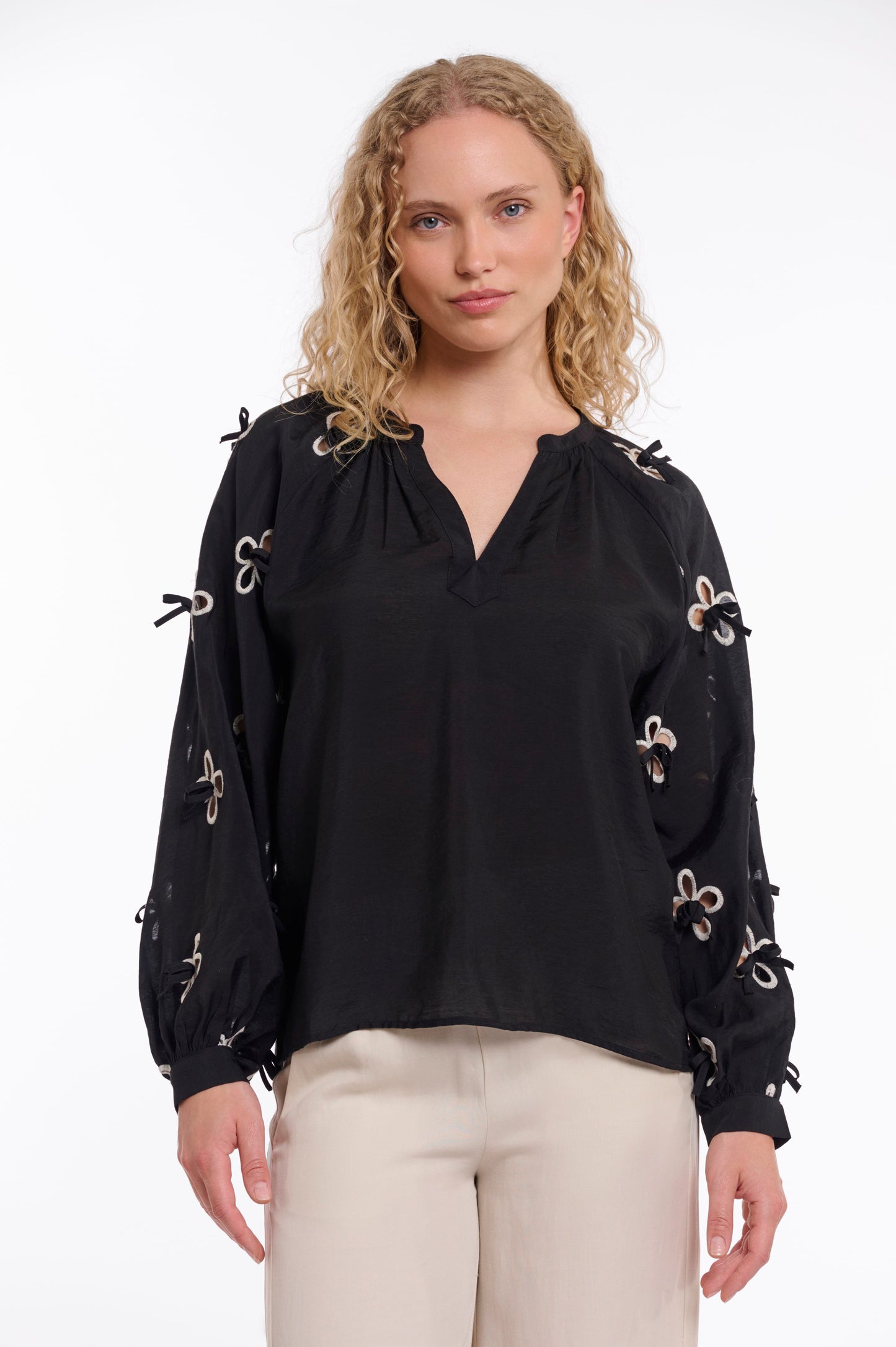 Rino & Pelle Tops Ginger Top in Black
