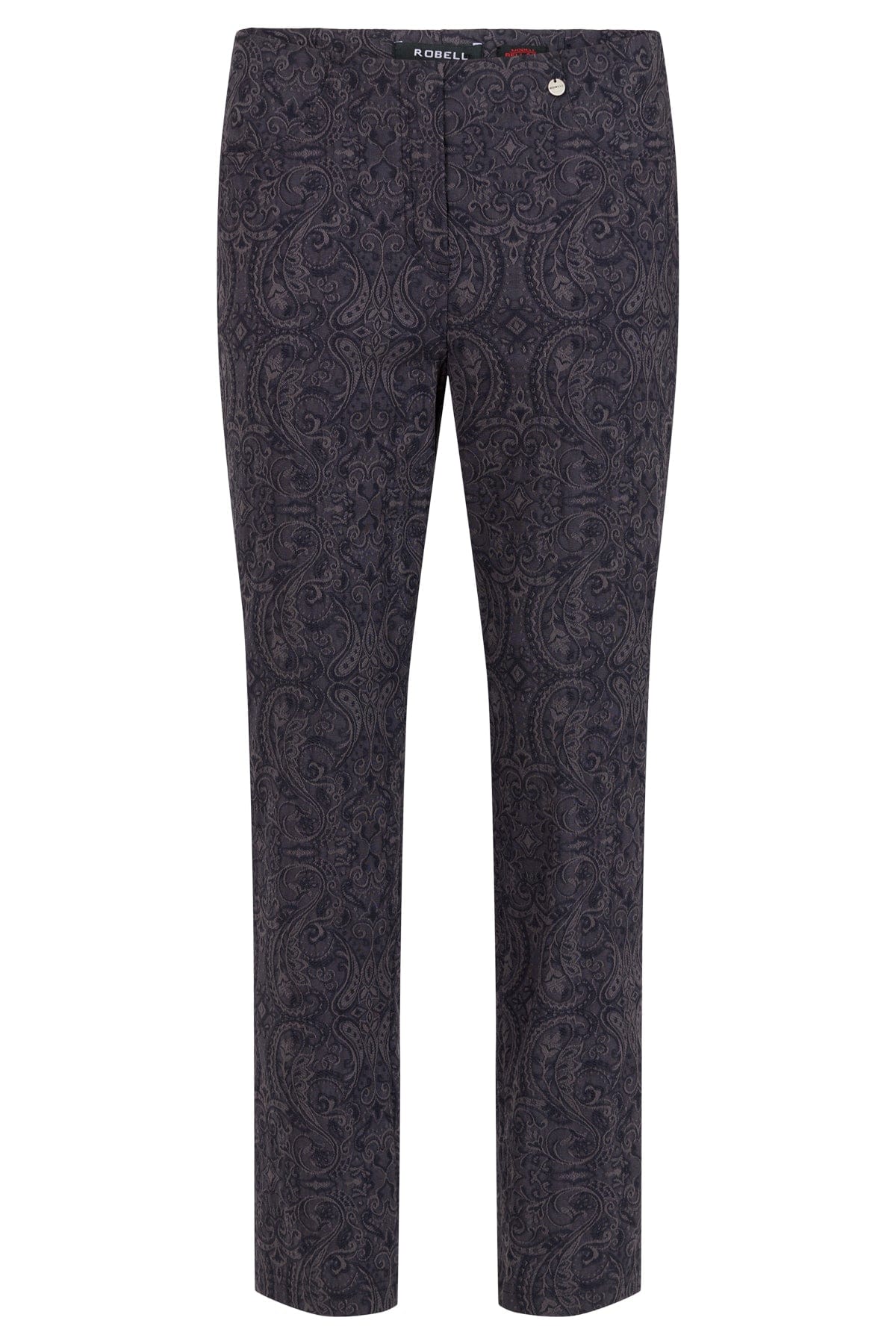 Robell Trousers Bella 09 Jacquard Trousers in black