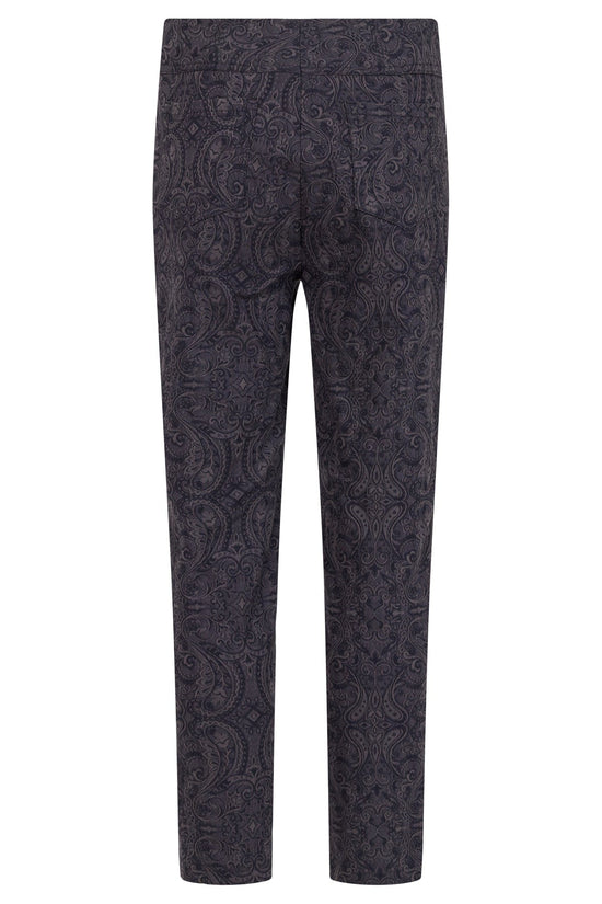 Robell Trousers Bella 09 Jacquard Trousers in black