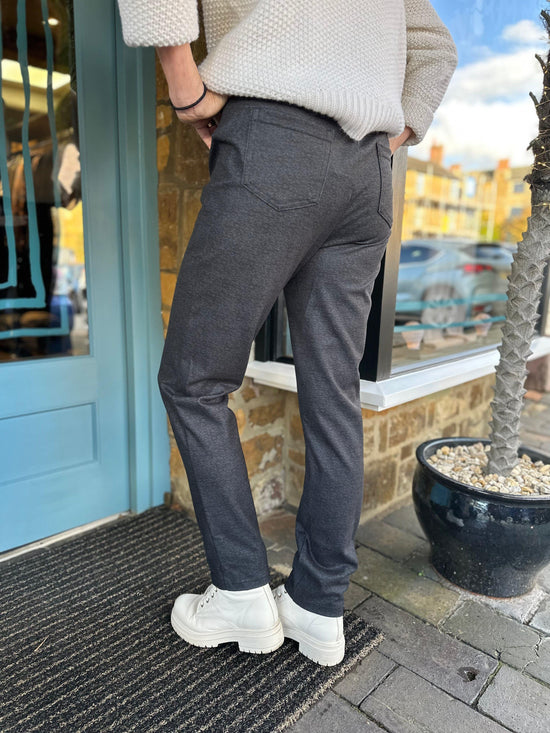 Robell Trousers Bella Trousers in Charcoal Grey