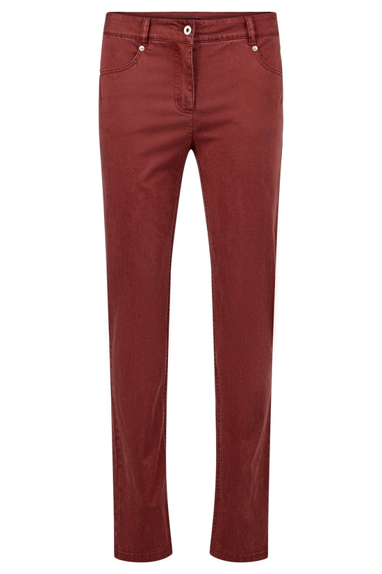 Robell Trousers Elena Trousers in Burgundy