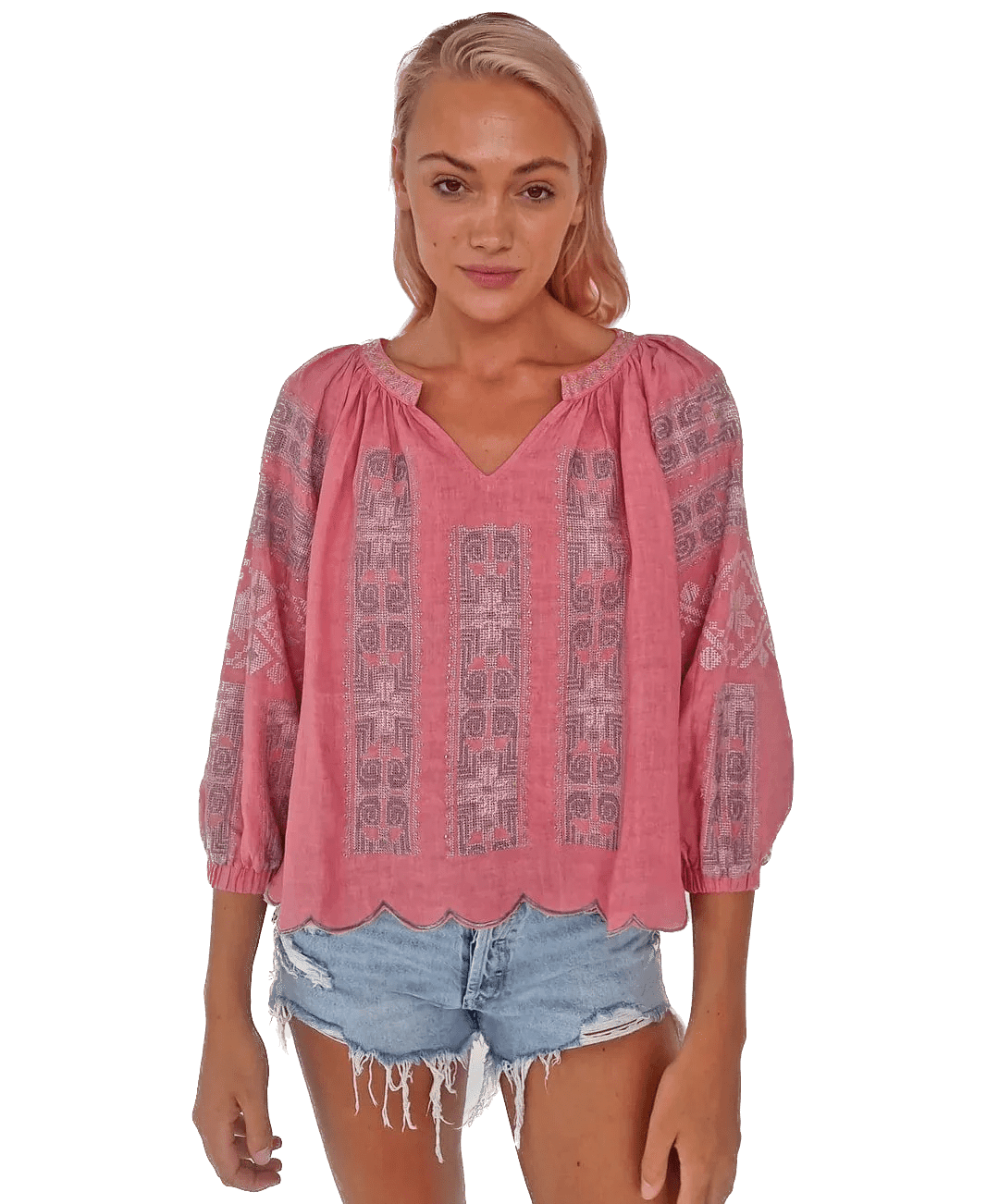 ROSE AND ROSE Tops Ekland Pink Top