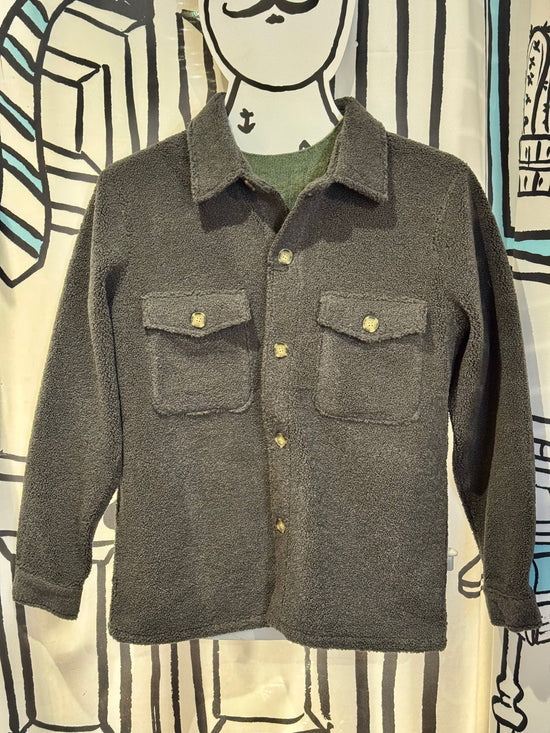 SAND - Mens Mens Jackets Anders Teddy Over Shirt in CHARCOAL