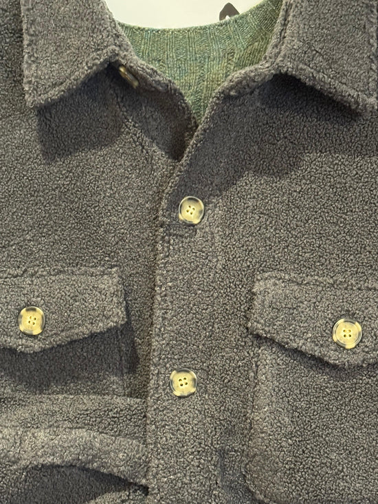 SAND - Mens Mens Jackets Anders Teddy Over Shirt in CHARCOAL