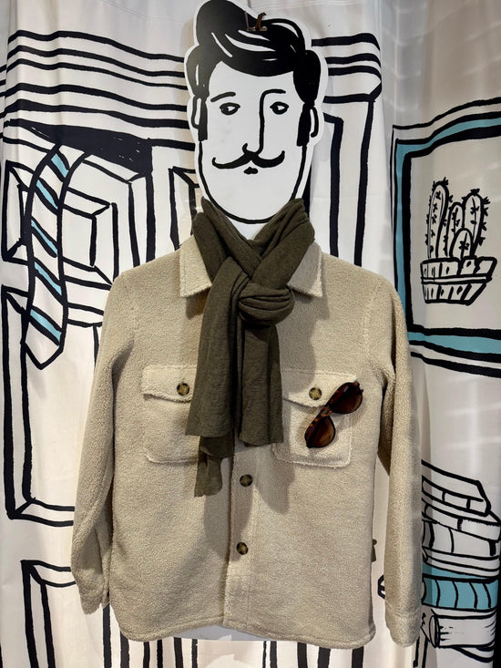 SAND - Mens Mens Jackets Anders Teddy Over Shirt in Cream