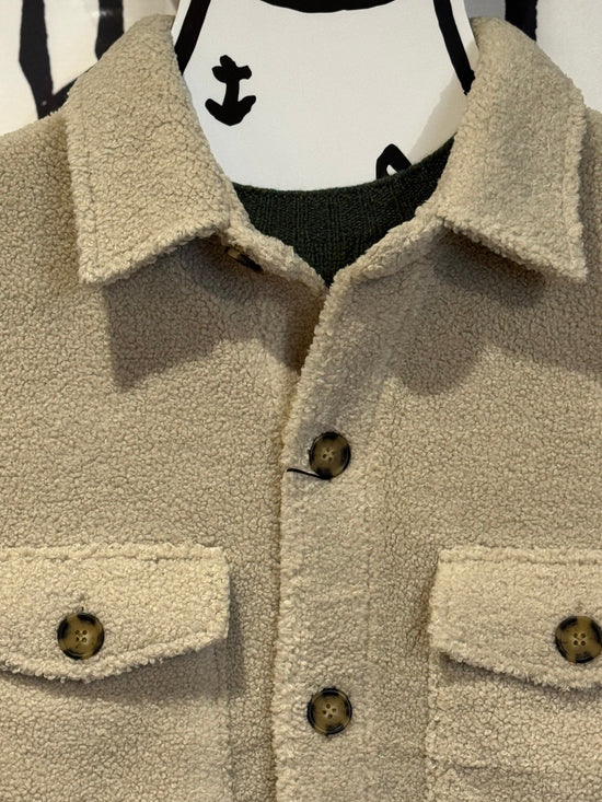 SAND - Mens Mens Jackets Anders Teddy Over Shirt in Cream