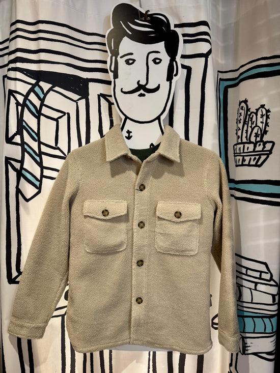 SAND - Mens Mens Jackets Anders Teddy Over Shirt in Cream