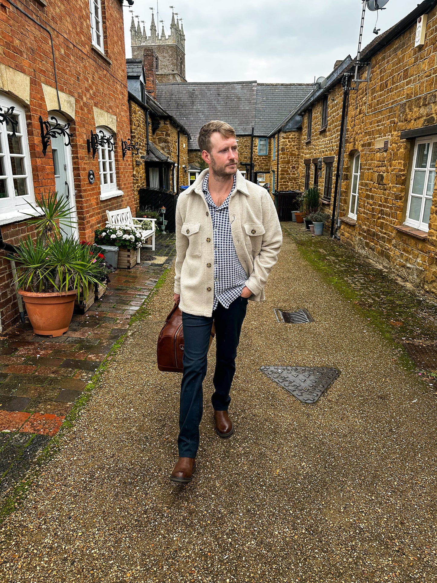 SAND - Mens Mens Jackets Anders Teddy Over Shirt in Cream