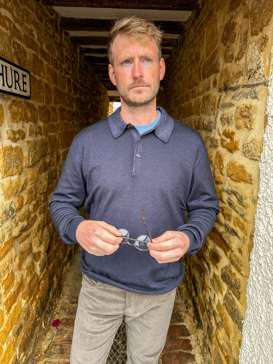 SAND - Mens Mens T-Shirts Navy Breeze Polo