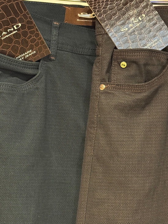SAND - Mens Mens Trousers Burton Micro Print Suede Touch Navy