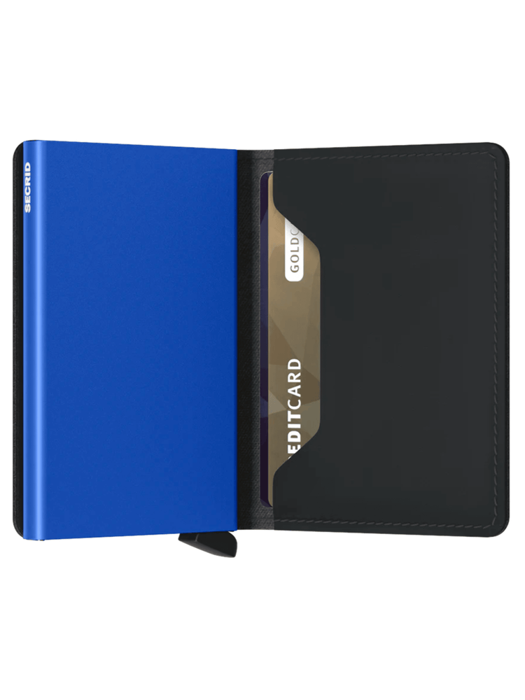Secrid Slim Wallet Matte Black & Blue