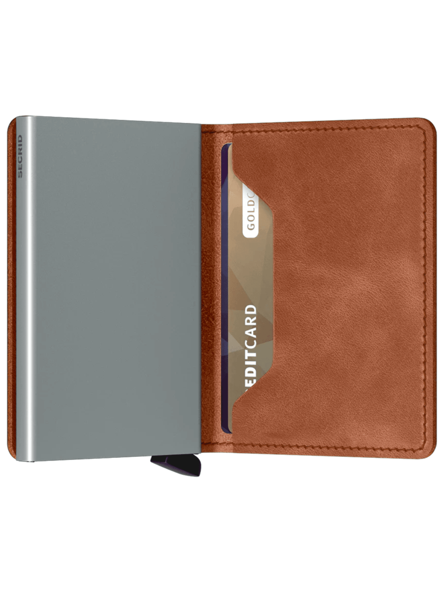 Secrid Slim Wallet Vintage Cognac-Silver