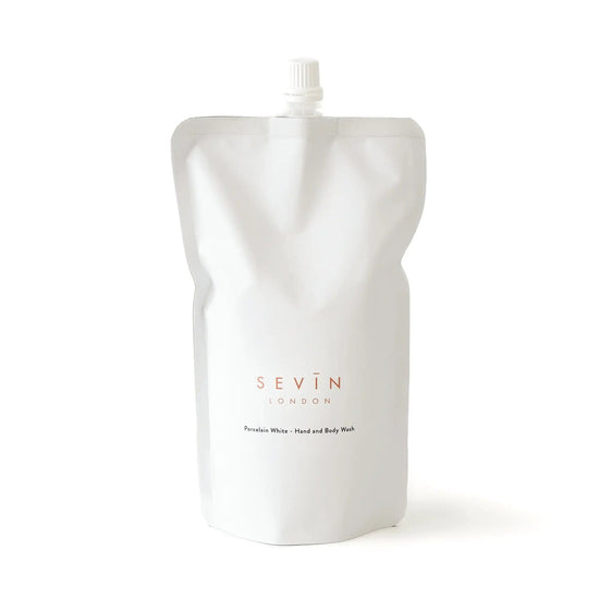 SEVIN London bath & body Porcelain White Hand and Body Wash Refill Pouch