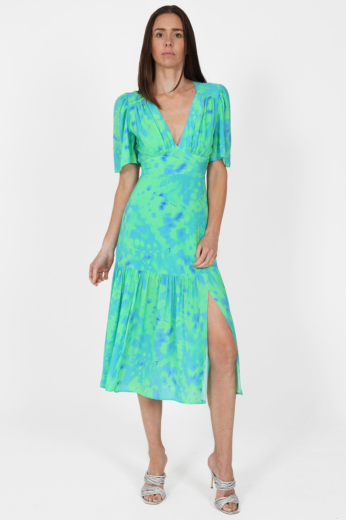 SIRENS London Dresses Imelda Dress in Green Butterfly