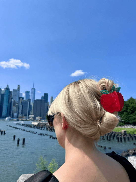 Solar Eclipse Accessories Hand-painted Big Apple Claw Hair Clip