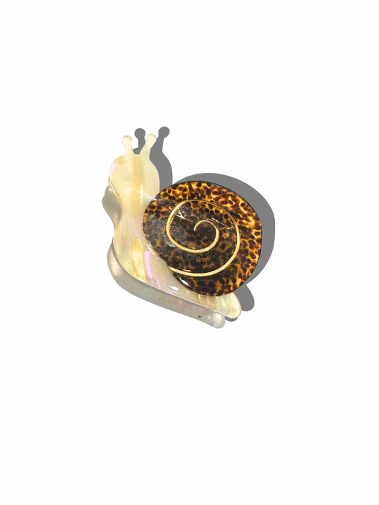 Solar Eclipse Accessories Hand-painted Snail Claw Hair Clip | Eco-Friendly: Pink Tortoise