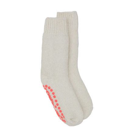 Somerville Scarves Ladies Socks Slipper Socks Cream