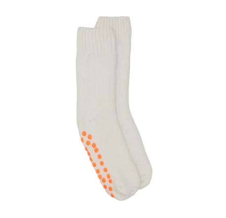 Somerville Scarves Ladies Socks Slipper Socks Cream