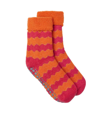 Somerville Scarves Ladies Socks Slipper Socks Zig Zag