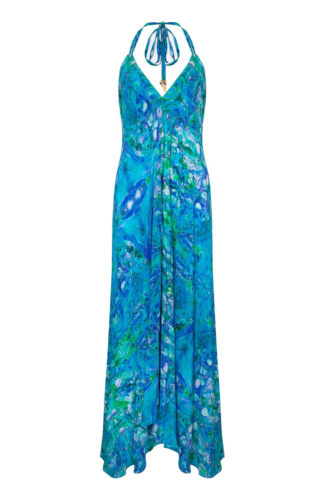 Sophia Alexia ONE SIZE Turquoise Glow Silk Ibiza Dress
