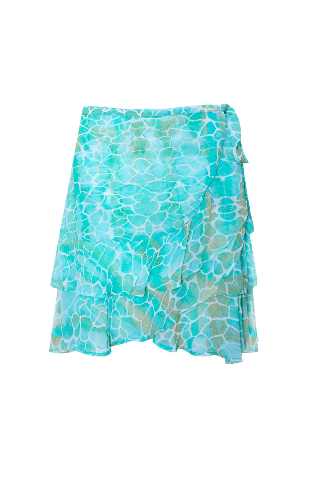 Sophia Alexia S Aqua Pebbles Tahiti Wrap Skirt