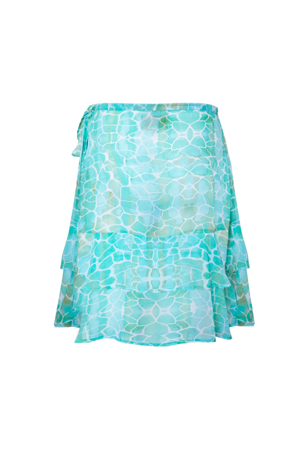 Sophia Alexia S Aqua Pebbles Tahiti Wrap Skirt