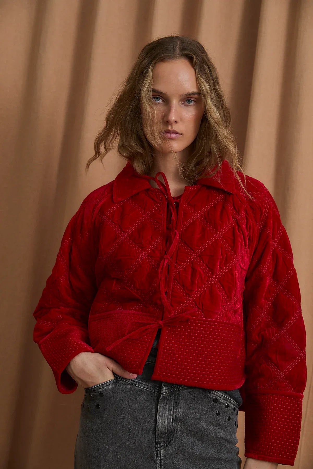Sophie + Lucie Jackets PALOMA PADDING RED JACKET