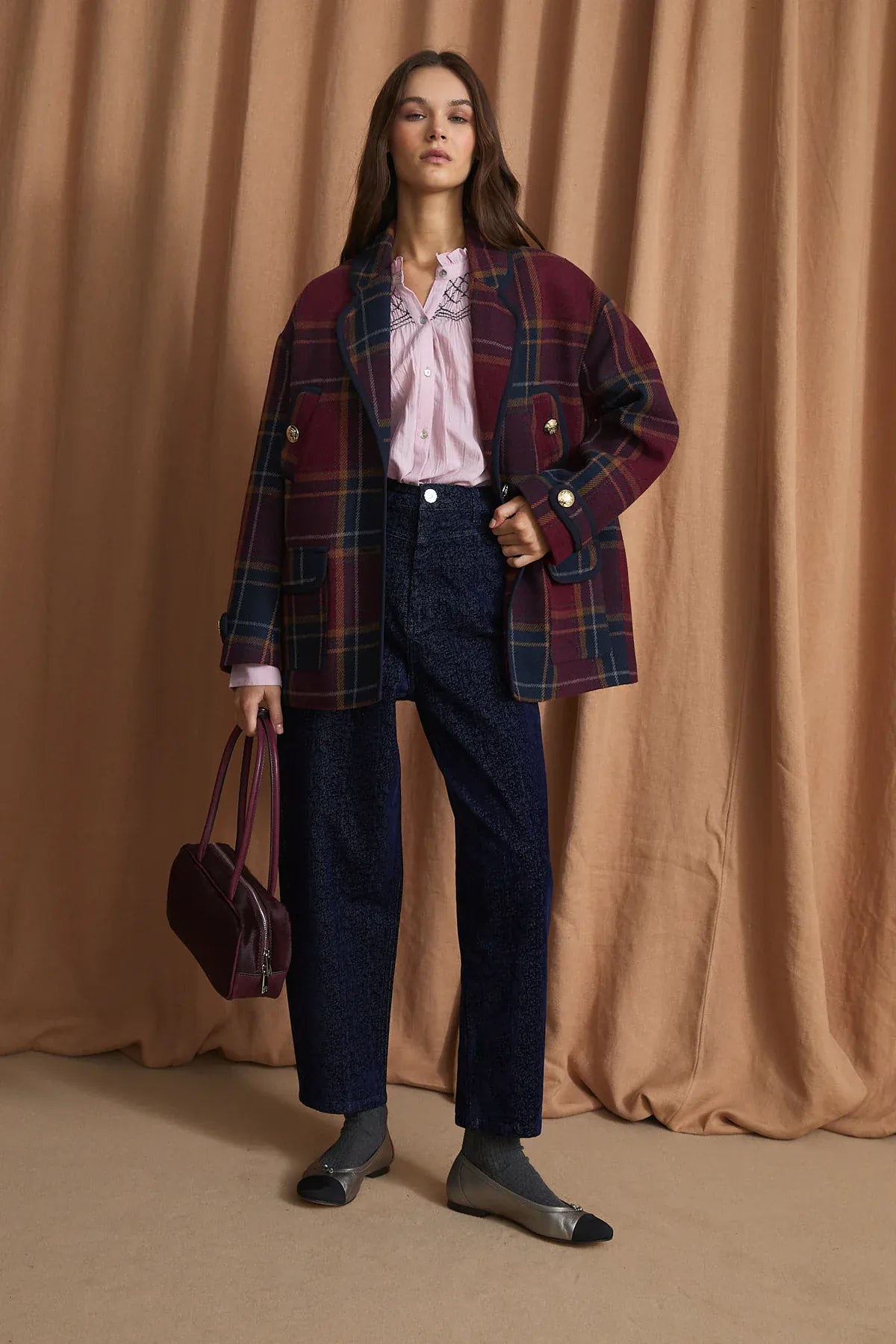 Sophie + Lucie Trousers CORSE FLOK NAVY JEANS