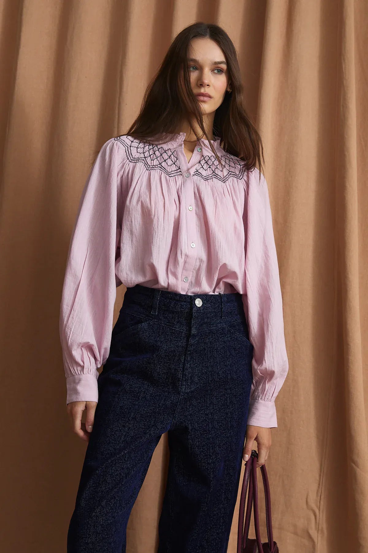 Sophie + Lucie Trousers CORSE FLOK NAVY JEANS