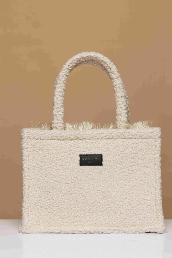 Sorena Handmade Bags Teddy Beige Medium Tote Bag