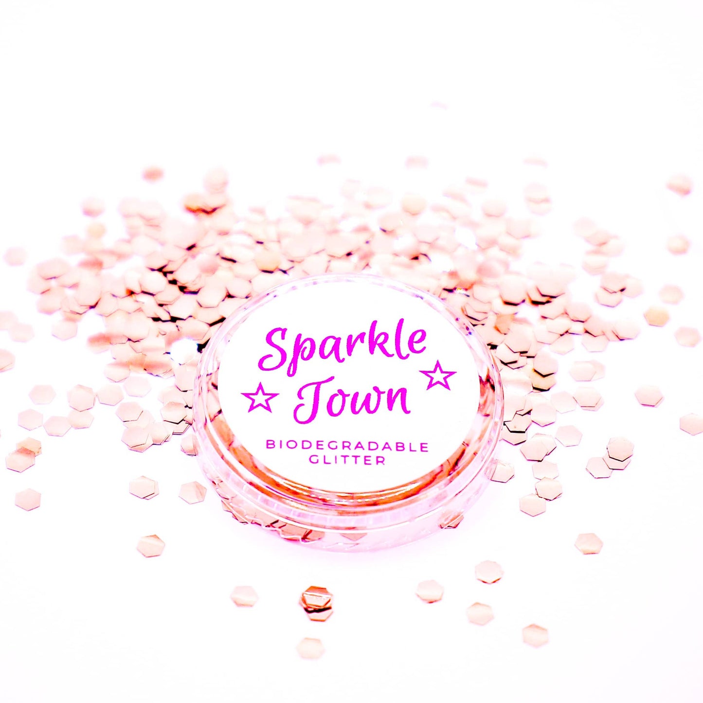 Sparkle Town Rose Gold Extra Chunky Biodegradable Glitter - 5ml Pot