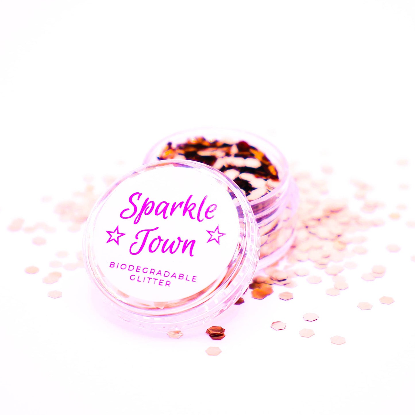 Sparkle Town Rose Gold Extra Chunky Biodegradable Glitter - 5ml Pot