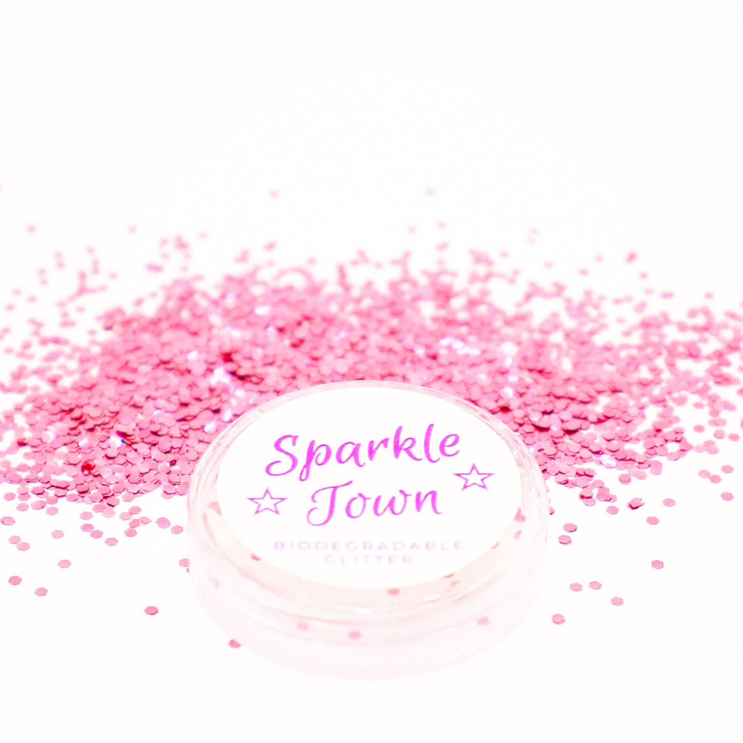 Sparkle Town Rose Pink Chunky Biodegradable Glitter - 5ml Pot