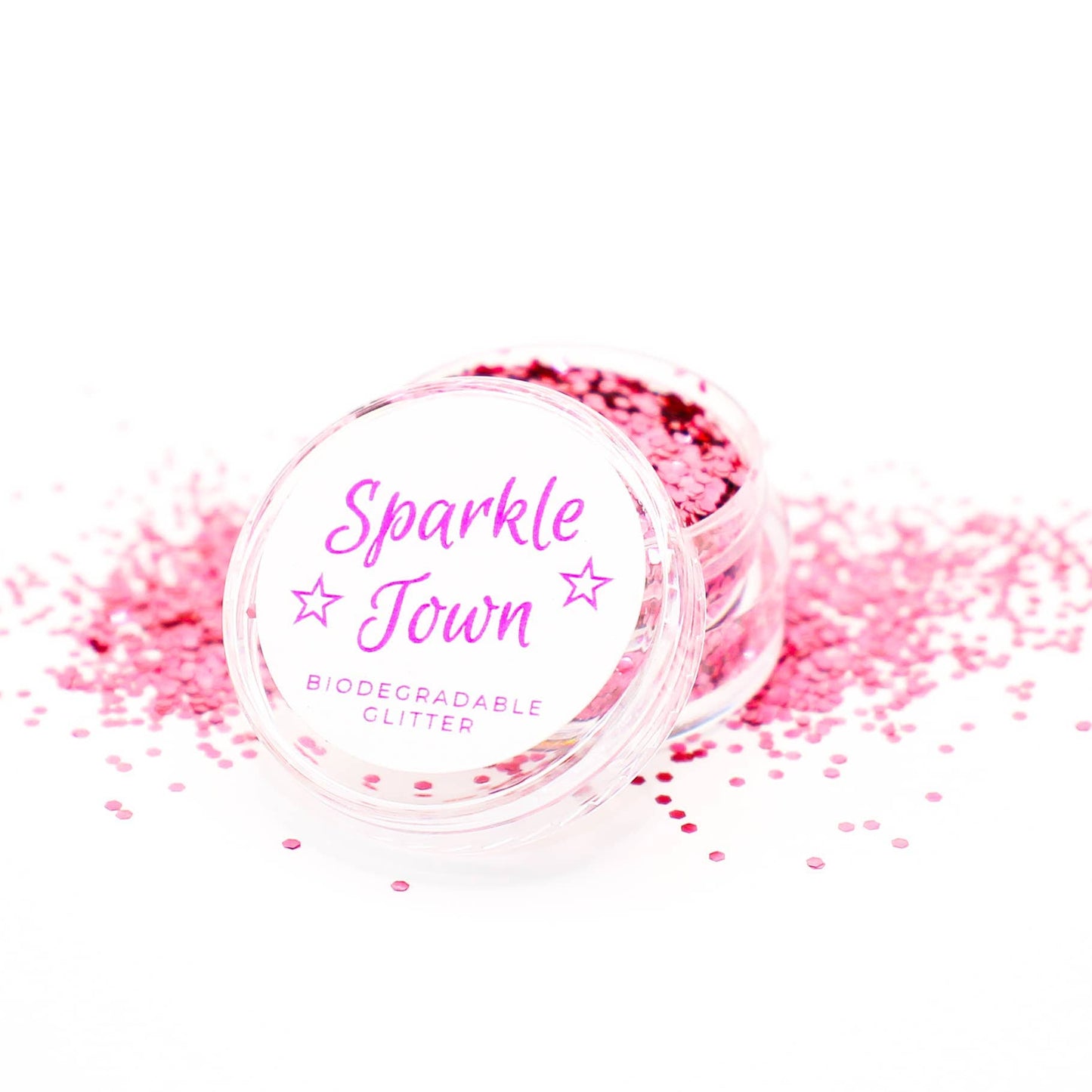 Sparkle Town Rose Pink Chunky Biodegradable Glitter - 5ml Pot