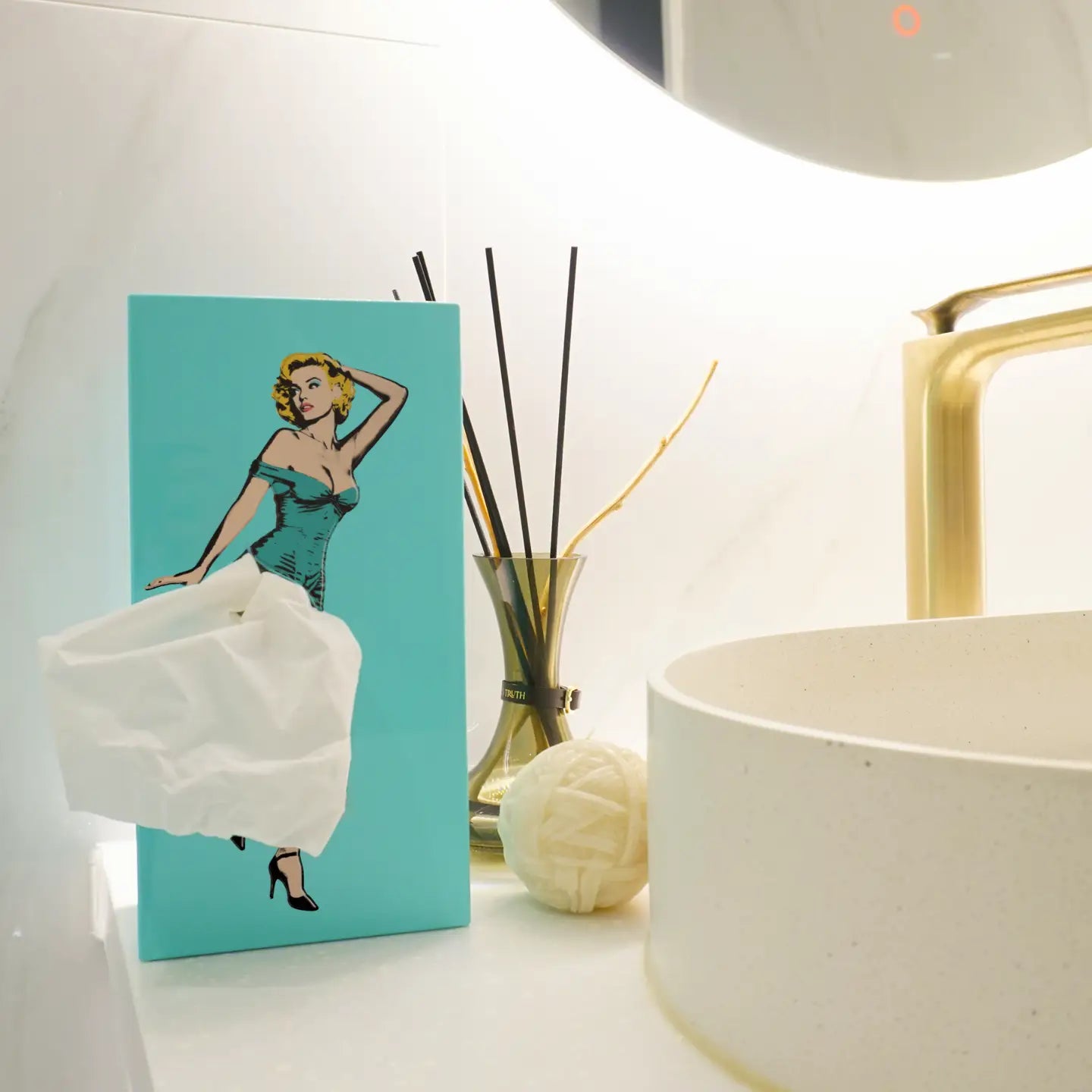 Spextrum Home Tissue Up Box Marilyn in Turquoise