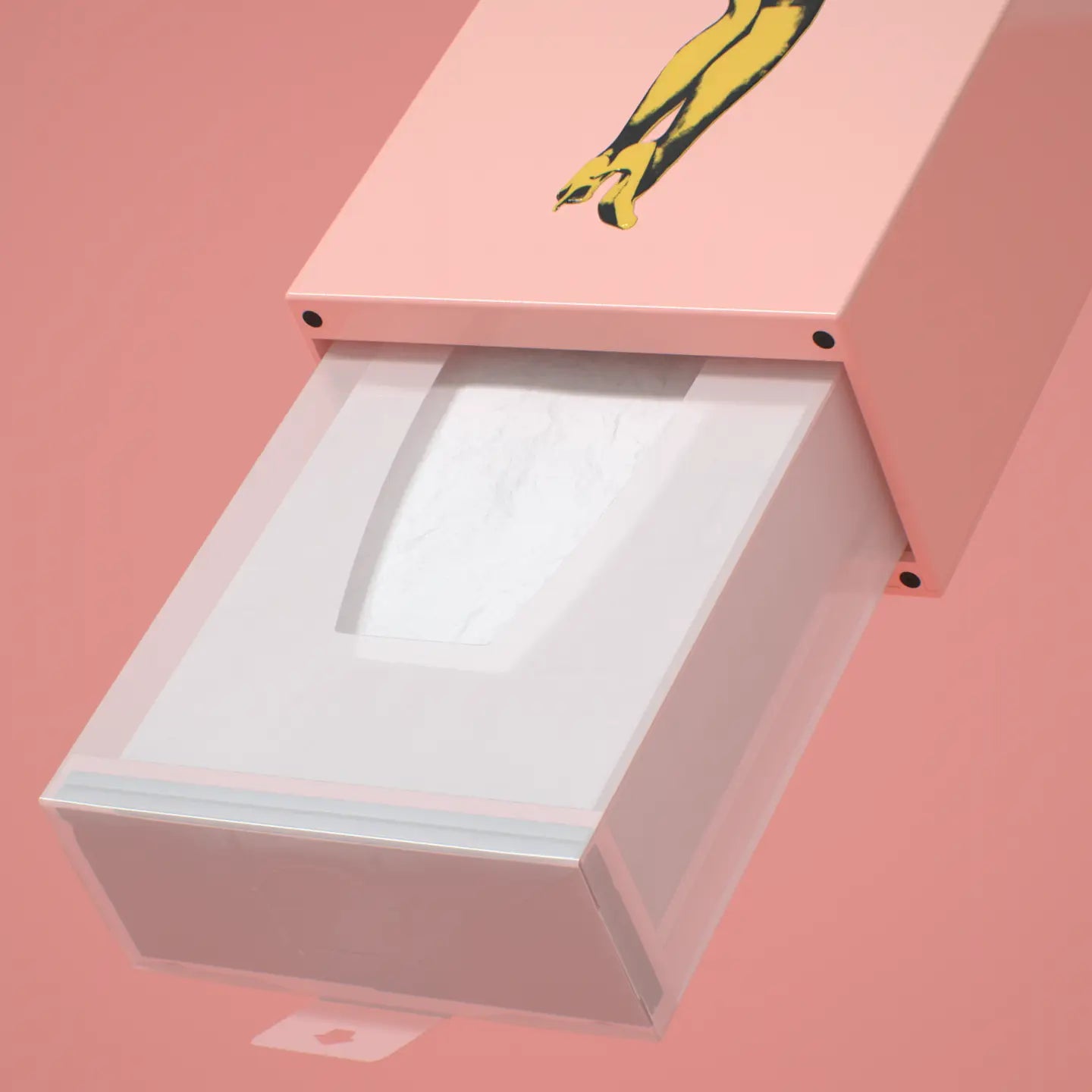 Spextrum Home Tissue Up Box Striped Shirt on Pink