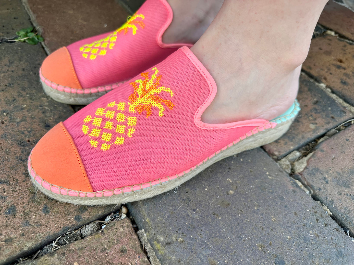 Star Love Ladies Shoes Atenea Coral Pineapple Espadrilles
