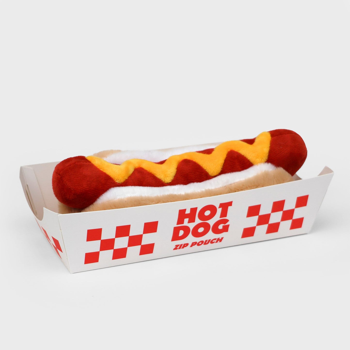 Suck UK Pencil Case Plush Hot Dog Zip Pouch