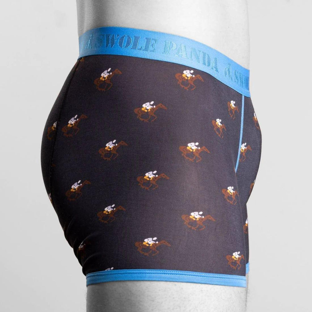 Swole Panda Mens Accessories Jockey Bamboo Boxer with Blue Waistband