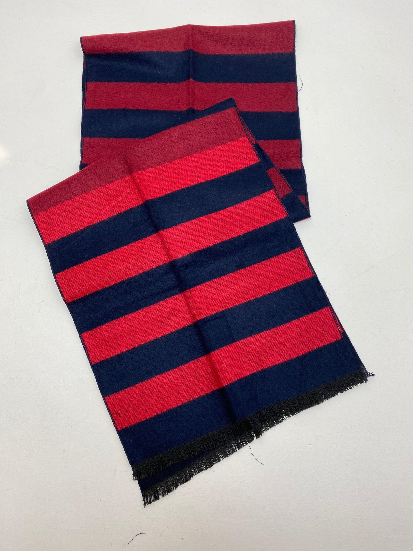 Swole Panda Mens Accessories Red, Burgundy & Navy Stripe Bamboo Scarf