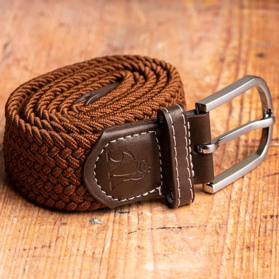 Swole Panda Mens Belts Brown Woven Belt