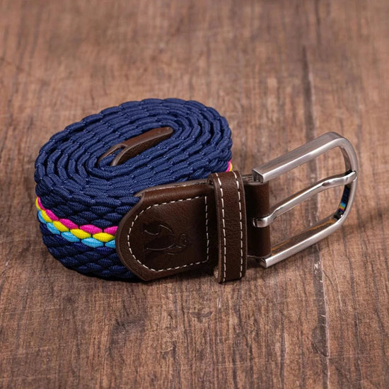 Swole Panda Mens Belts Neon Fine Stripe Woven Belt