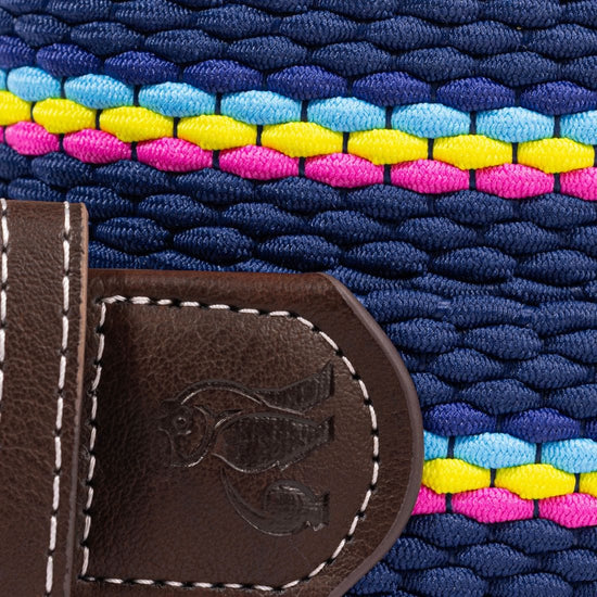 Swole Panda Mens Belts Neon Fine Stripe Woven Belt