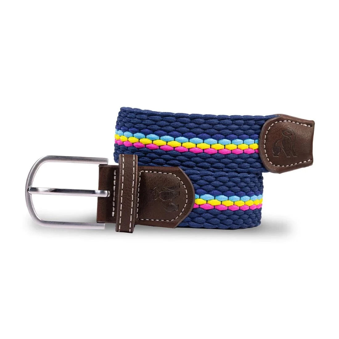Swole Panda Mens Belts Neon Fine Stripe Woven Belt